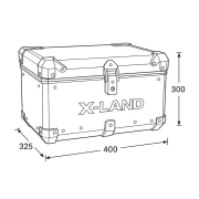 Centralni kofer X-LAND PLASTIČNI crni 45L