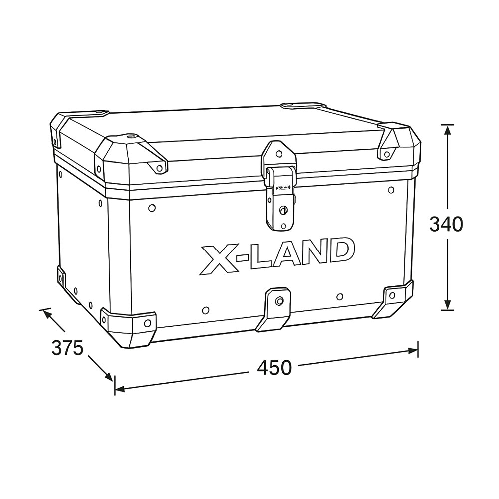 Centralni kofer X-LAND PLASTIČNI crni 56L