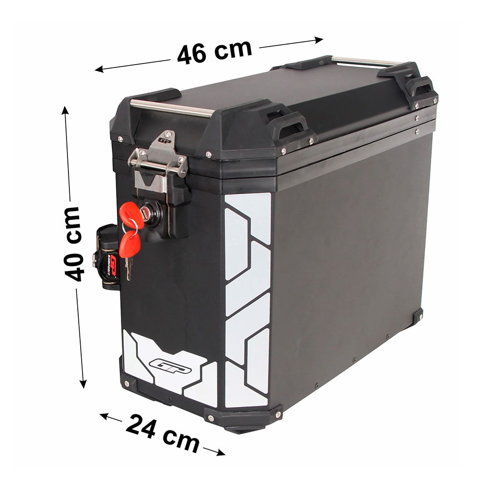 Bočni koferi GP KOMPOZIT ALU crni 40L+40L