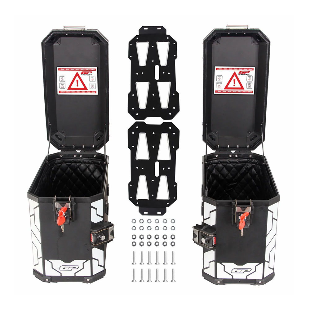 Bočni koferi GP KOMPOZIT ALU crni 40L+40L