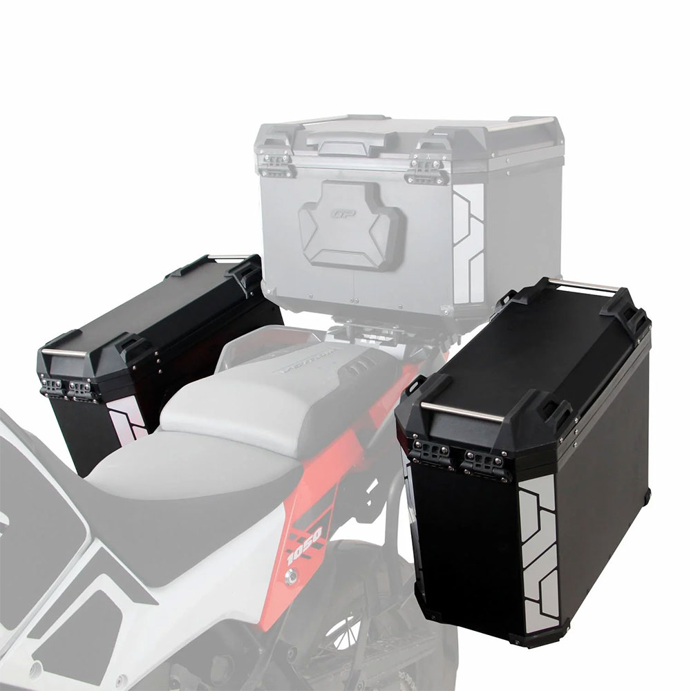 Bočni koferi GP KOMPOZIT ALU crni 40L+40L