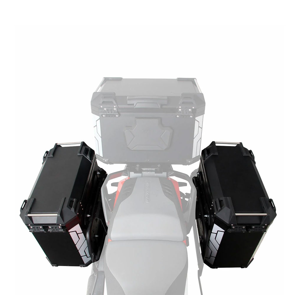 Bočni koferi GP KOMPOZIT ALU crni 40L+40L