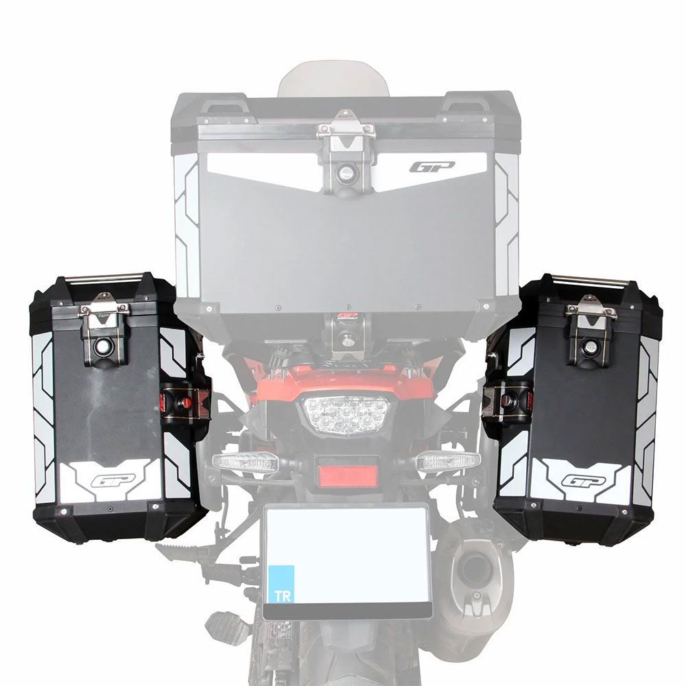 Bočni koferi GP KOMPOZIT ALU crni 40L+40L