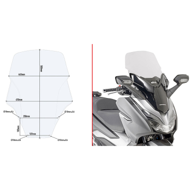 Vizir providni GIVI Honda Forza 125-300 (19-20) D1166ST