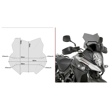 Vizir zatamnjeni GIVI Suzuki DL 650 V STROM (17-24) D3112B