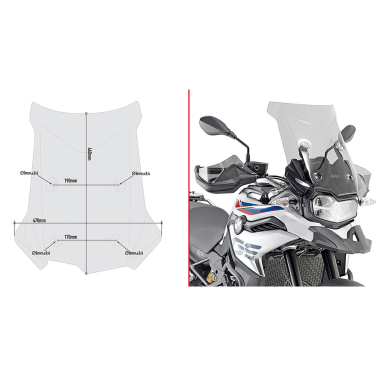 Vizir zatamnjeni  GIVI BMW F 750 / 800 GS (18-20) D5127S