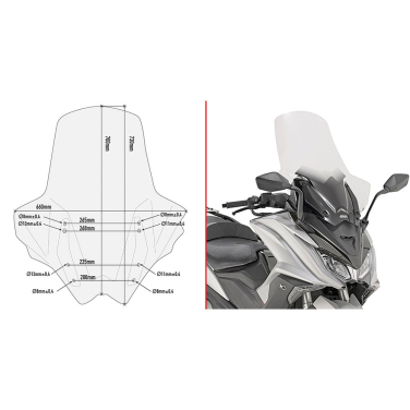 Vizir providni GIVI Kymco AK 550 (17-24) D6110ST