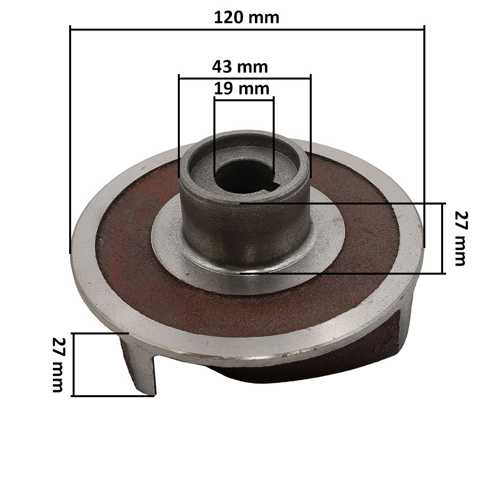 Impeler vodene pumpe za osovinu 19mm THORP THP50