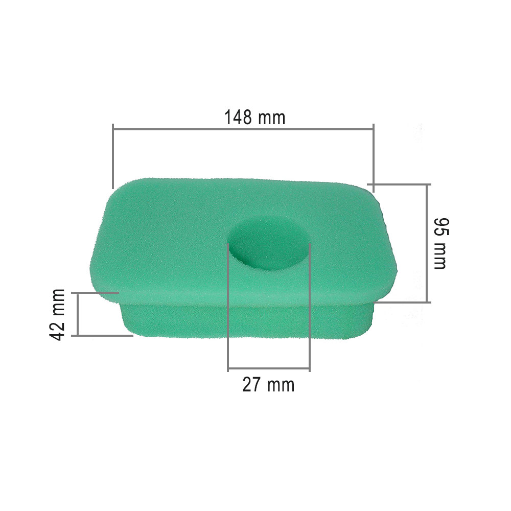 Filter vazduha B&S 4 KS ( 148x95x38 mm ) sunđerasti 270067