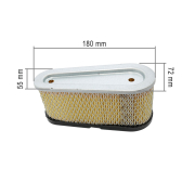 Filter vazduha TEC OHV ( 180x72/55x78 mm ) papirni 36356