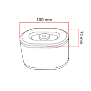 Filter vazduha Honda GX 110 120 140 160 ( 100x72x70 mm )