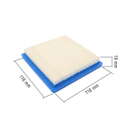 Filter vazduha B&S 3,5 KS Quantum ( 116x116x19 mm ) papirni 399877 THORP