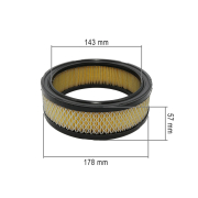 Filter vazduha B&S 14 KS ( fi 178x143x57 mm ) papirni okrugli OHV 394018