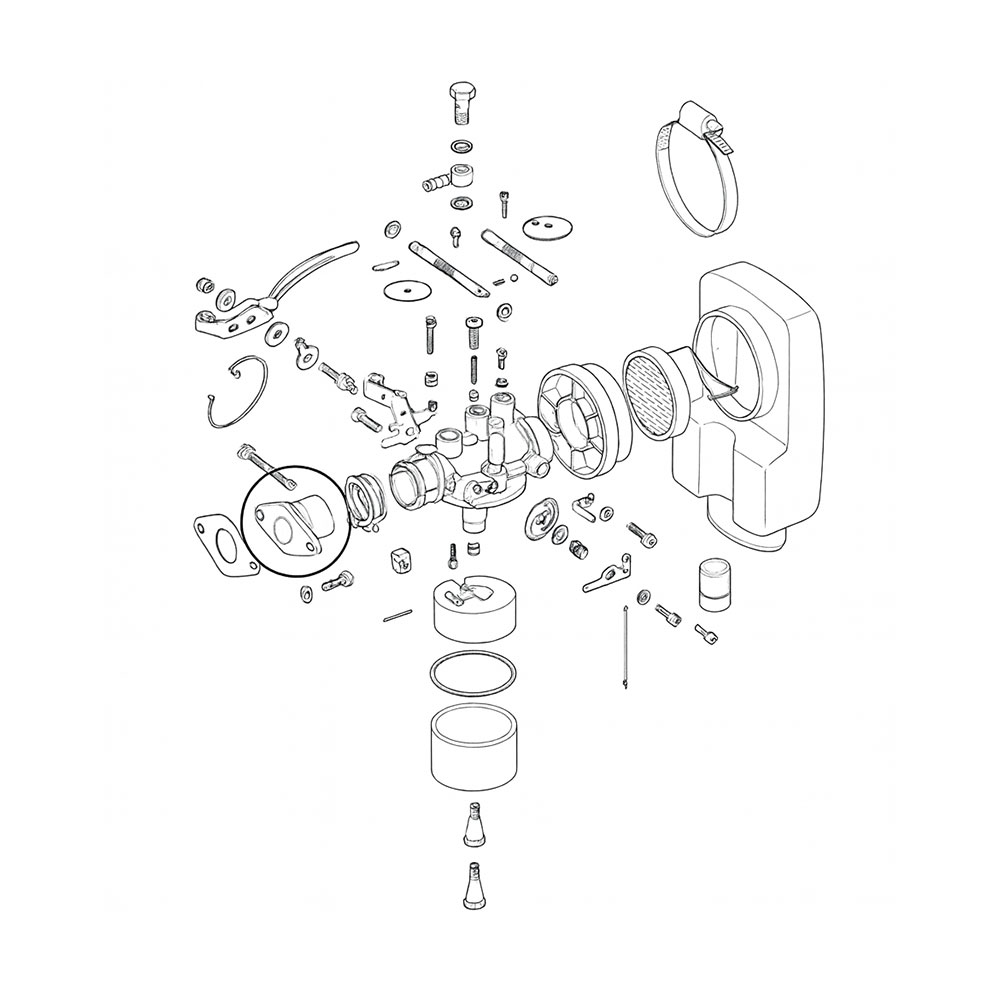 Grlo karburatora Tomos kosačice (šire)