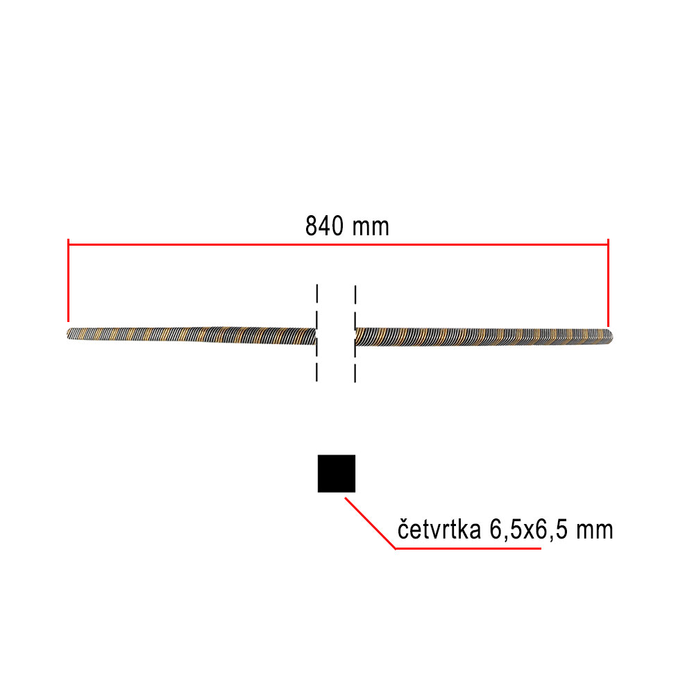 Sajla kardana Kineski trimeri Einhell Guede Stiga 840 mm četvrtka