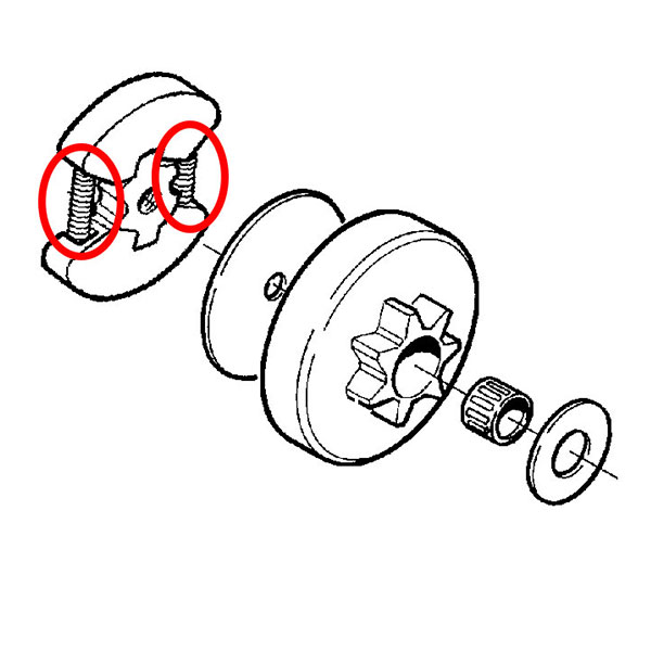 Opruga kvačila Husqvarna 36 41 136 137 141 142 Partner 351 371 421