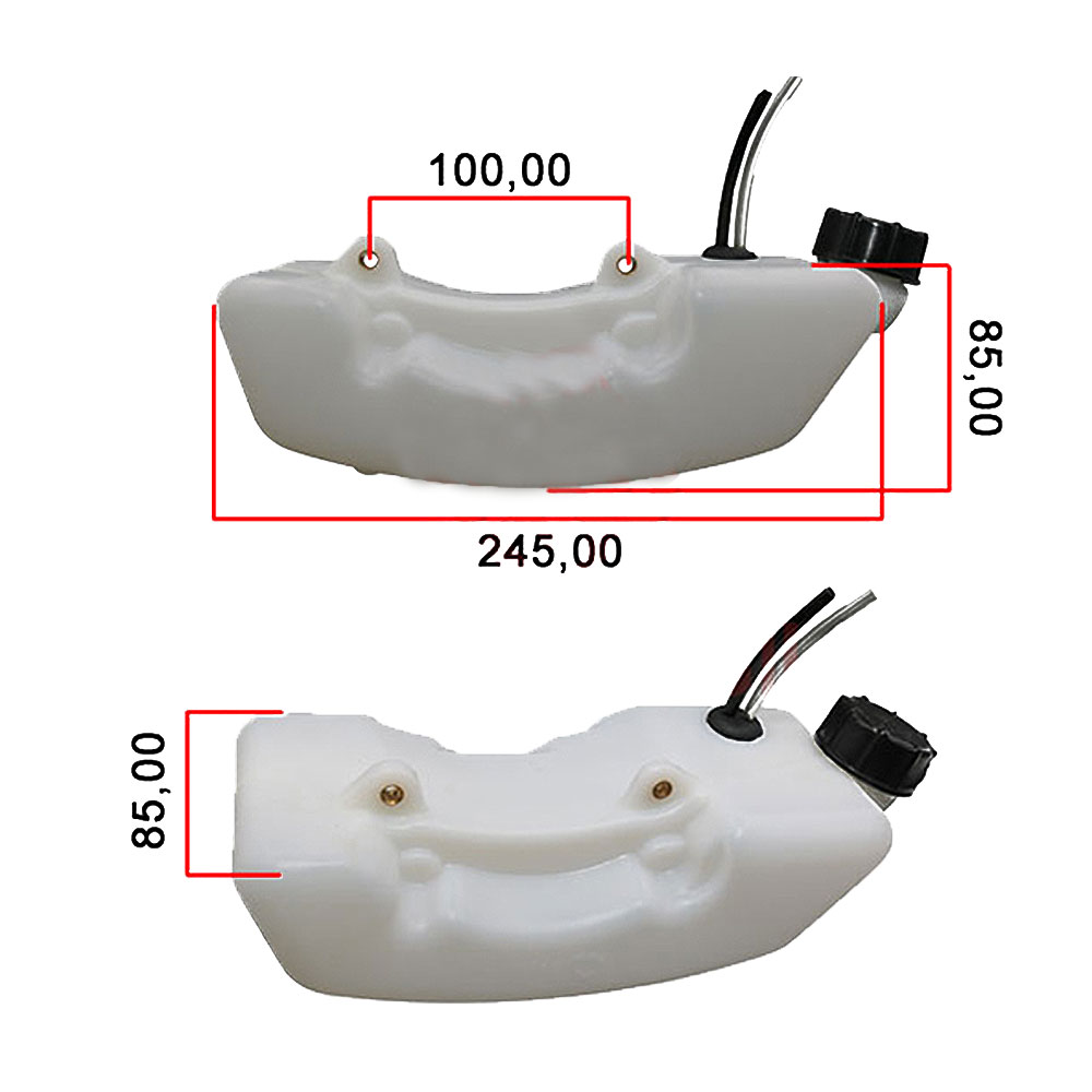 Rezervoar goriva Kineski trimeri. Villager BC 1250 (dimenzije 245x100 mm) THORP