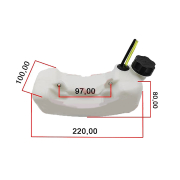 Rezervoar goriva Kineski trimeri. Villager BC 900 (dimenzije 210x90 mm) THORP