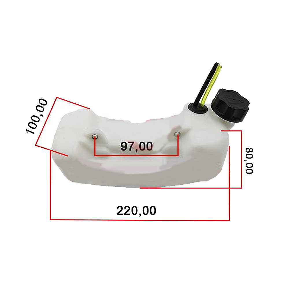 Rezervoar goriva Kineski trimeri. Villager BC 900 (dimenzije 210x90 mm) THORP