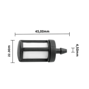Filter goriva testere 4,5 mm crni širi Italy