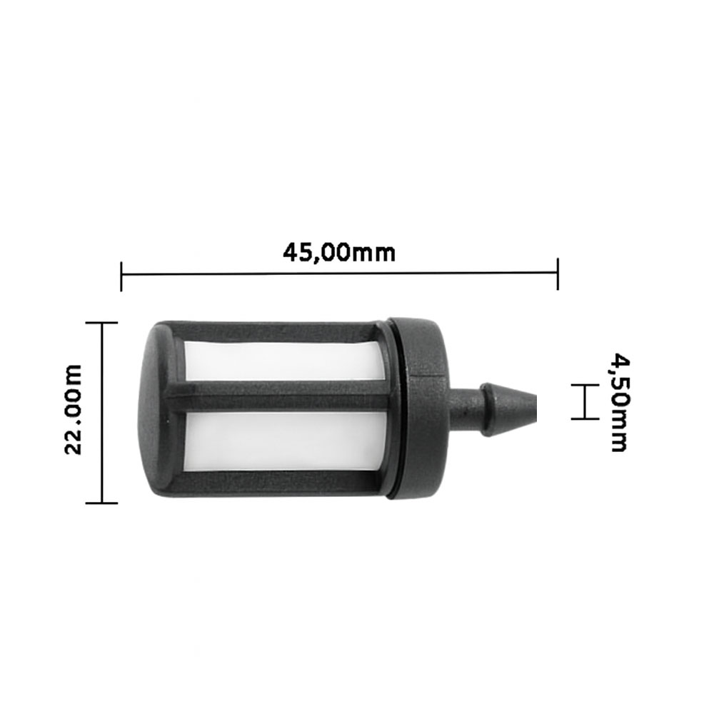 Filter goriva testere 4,5 mm crni širi Italy