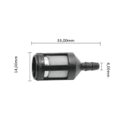 Filter goriva testere 4,0 mm crni mali THORP