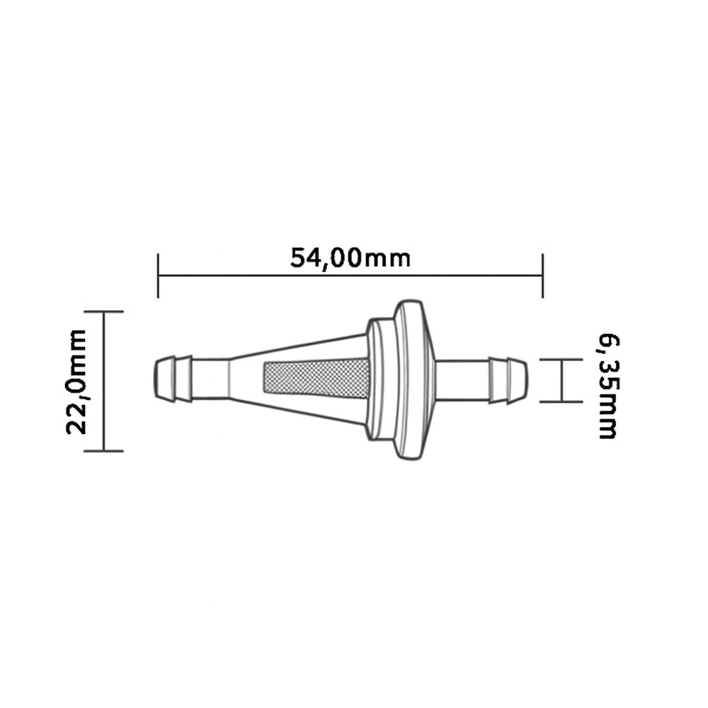 Filter goriva bronza fi 22 izlaz 6,35 mm