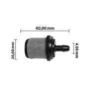 Filter goriva testere 4,00 mm filcani domaći