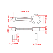 Klipnjača S 044 bolcna 12 mm Ital