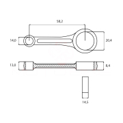 Klipnjača STIHL MS 029 039 290 310 390 Ital