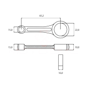 Klipnjača H 365 371 372 Jonsered 2065 2165