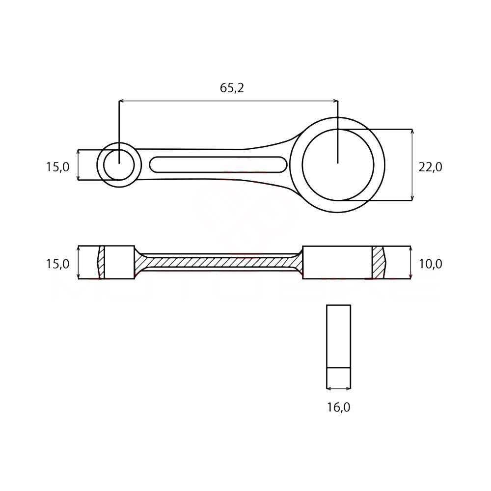 Klipnjača H 365 371 372 Jonsered 2065 2165