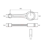 Klipnjača H 40 51 55 Jonsered 2041 2045 Ital