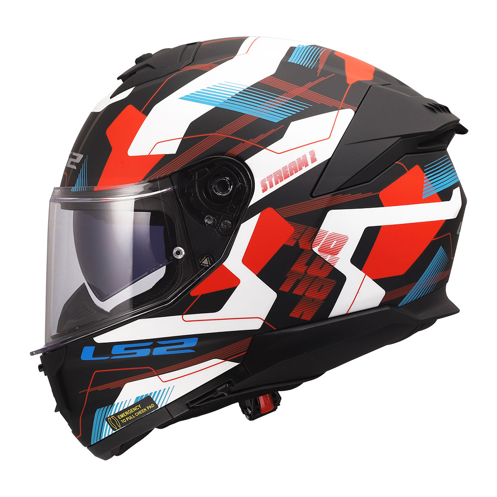 Kaciga LS2 Full Face FF808 STREAM II MIKA belo plavo crvena