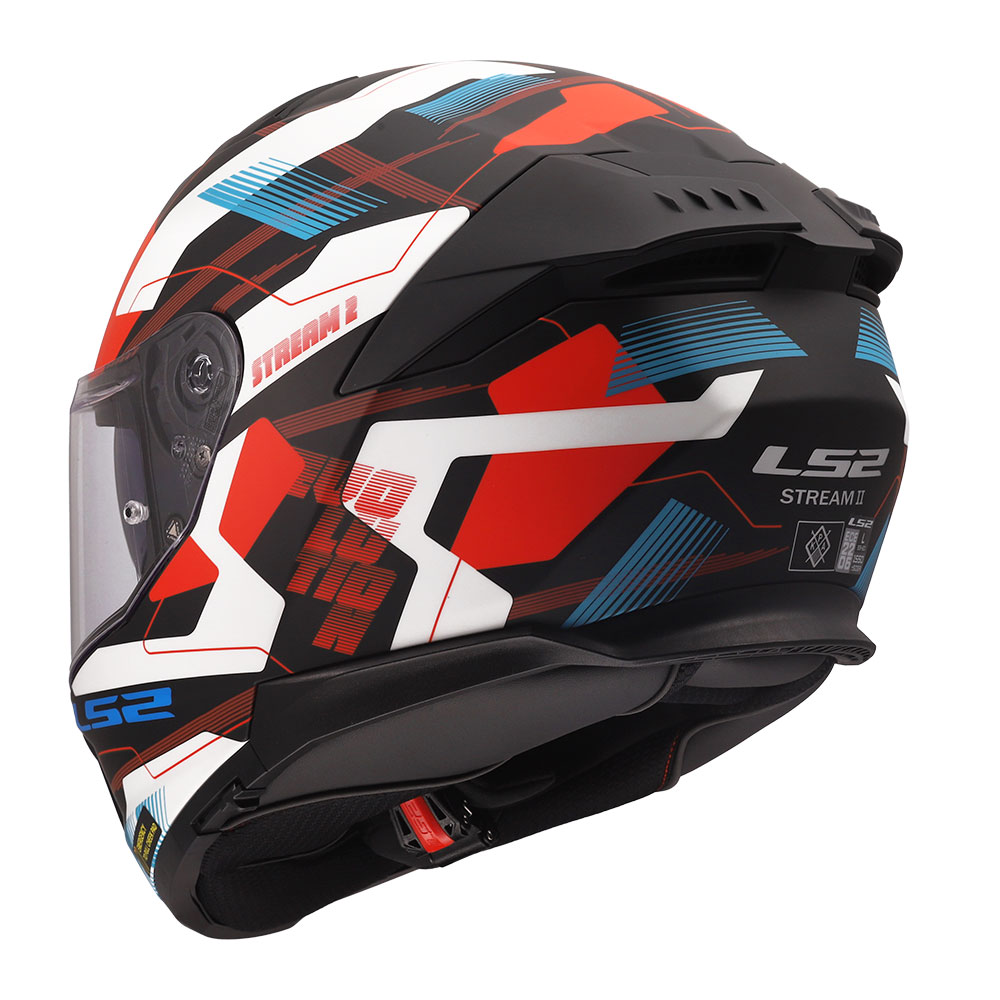 Kaciga LS2 Full Face FF808 STREAM II MIKA belo plavo crvena L