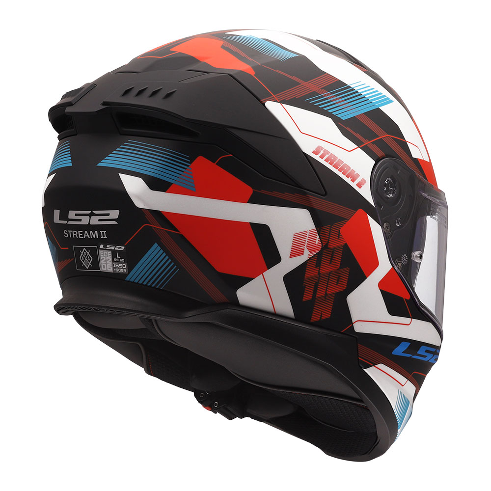 Kaciga LS2 Full Face FF808 STREAM II MIKA belo plavo crvena 3XL