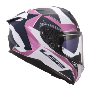 Kaciga LS2 Full Face FF817 CHALLENGER II FLAMAN belo roza M