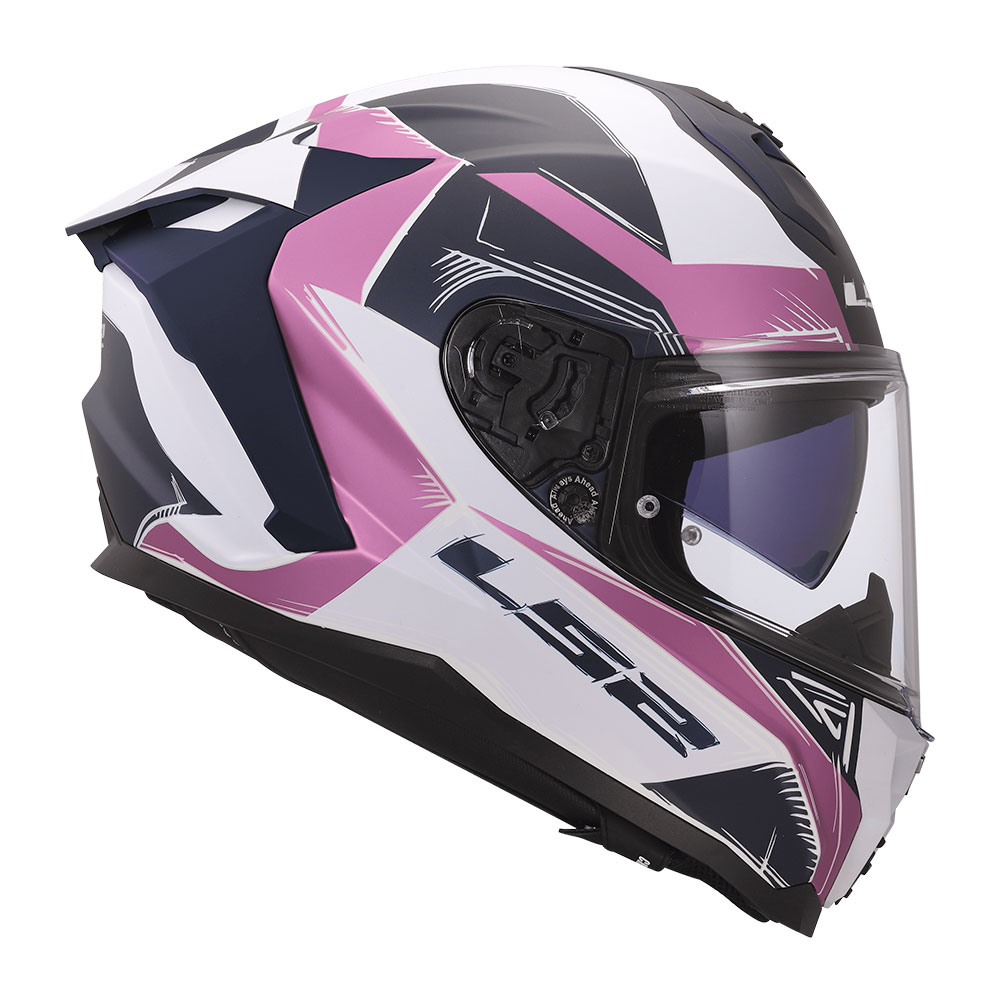 Kaciga LS2 Full Face FF817 CHALLENGER II FLAMAN belo roza XL