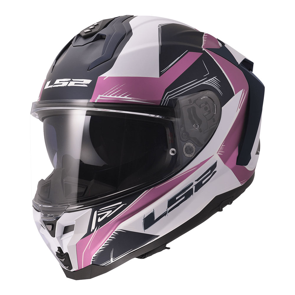 Kaciga LS2 Full Face FF817 CHALLENGER II FLAMAN belo roza XL