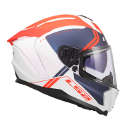 Kaciga LS2 Full Face FF817 CHALLENGER II TITAN belo plavo crvena