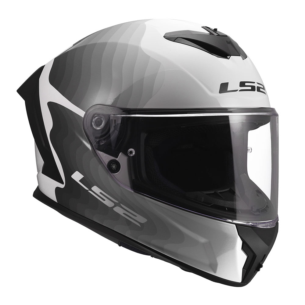 Kaciga LS2 Full Face FF820 RAPID III FLOW belo siva L