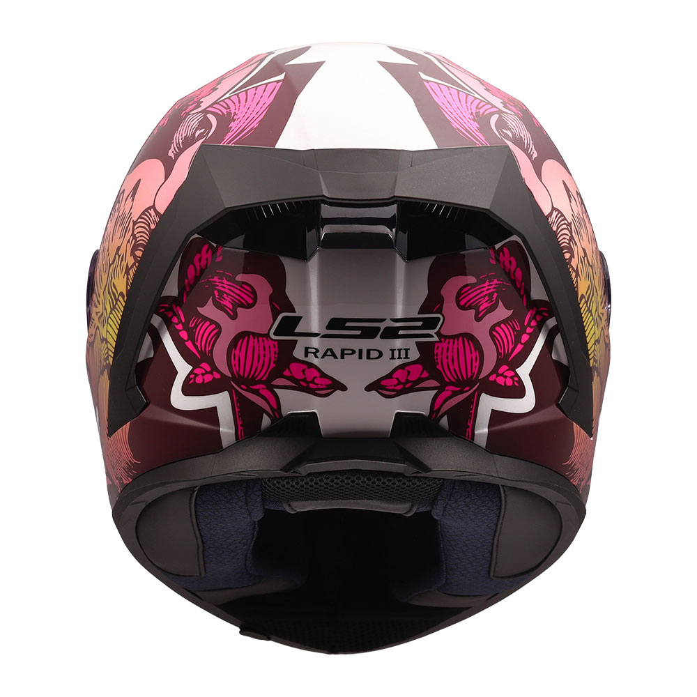 Kaciga LS2 Full Face FF820 RAPID III POPPIES II belo roza L