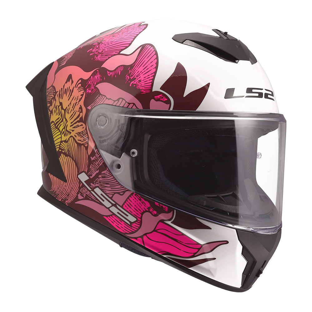 Kaciga LS2 Full Face FF820 RAPID III POPPIES II belo roza L