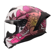 Kaciga LS2 Full Face FF820 RAPID III POPPIES II belo roza S