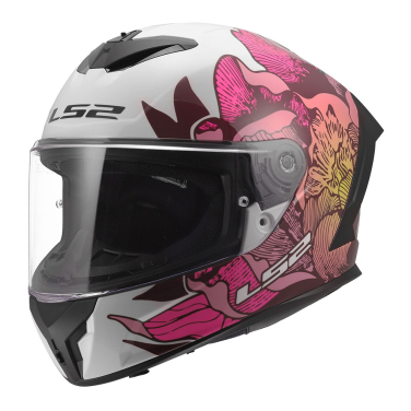 Kaciga LS2 Full Face FF820 RAPID III POPPIES II belo roza XL