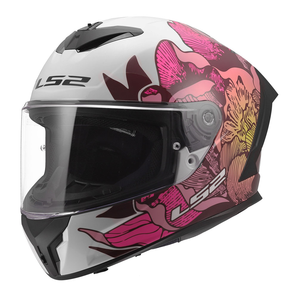 Kaciga LS2 Full Face FF820 RAPID III POPPIES II belo roza XL