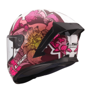 Kaciga LS2 Full Face FF820 RAPID III POPPIES II belo roza