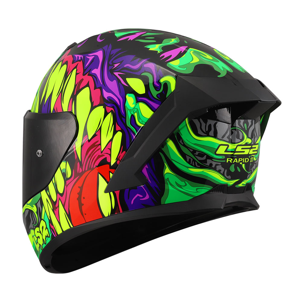 Kaciga LS2 Full Face FF820 RAPID III LYCANT ljubičasto zelena XL