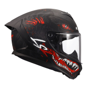 Kaciga LS2 Full Face FF820 RAPID III KAIJU II crno crvena XL