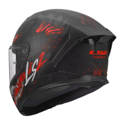 Kaciga LS2 Full Face FF820 RAPID III KAIJU II crno crvena